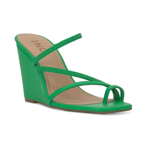I.N.C. International Concepts Womens Eiana Wedge Sandals Green Smooth 9M