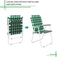 thumbnail image 3 of Ktaxon Patio Folding Web Lawn Chair Set 8 Pack Outdoor Beach Chair Portable Camping Chair(Dark Green), 3 of 9