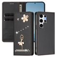 thumbnail image 3 of Leather For Samsung Galaxy S23 Ultra 5G Case 【RFID Blocking】Ballet Girl Flip Wallet Leather Case With Card Holder Magnetic Closure  Phone Cases Cover,Black,For Galaxy S23 Ultra 5G, 3 of 8