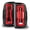 Jet Black Housing Clear Lens Red Fiber Optic, variant on Spec-D Tuning Jet Black Full LED Tail Lights w/ LED Tube Compatible with 2009-2018 Dodge Ram 1500, 2010-2018 Ram 2500 3500 Left + Right Pair Assembly