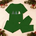 thumbnail image 4 of EchfiProm Cute Christmas Pajamas for Women Sleepwear Short Sleeve Long Pants 3 Piece Set Soft Adults Lounge Sets Nightwear, 4 of 8