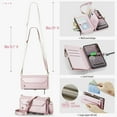 thumbnail image 3 of for Google Pixel 7a Full Body Protection Wallet Folio Flip Case, Shoulder Strap & Wristlet Card Slots Zipper Pocket RFID Blocking Rugged Durable PU Leather Phone Case Cover, Pink, 3 of 10