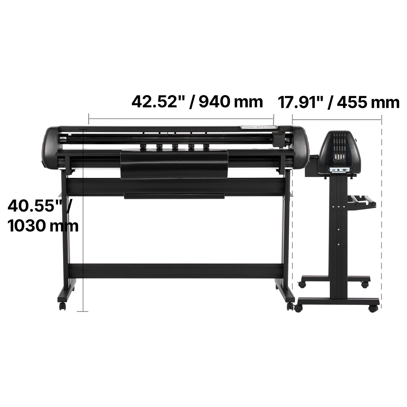 KFFKFF 53-Inch Vinyl Cutting Machine, Dual Blades, Adjustable Speed and Pressure, LED Display, Includes Software and Accessories for Crafting and Sign Making