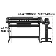 KFFKFF 53-Inch Vinyl Cutting Machine, Dual Blades, Adjustable Speed and Pressure, LED Display, Includes Software and Accessories for Crafting and Sign Making