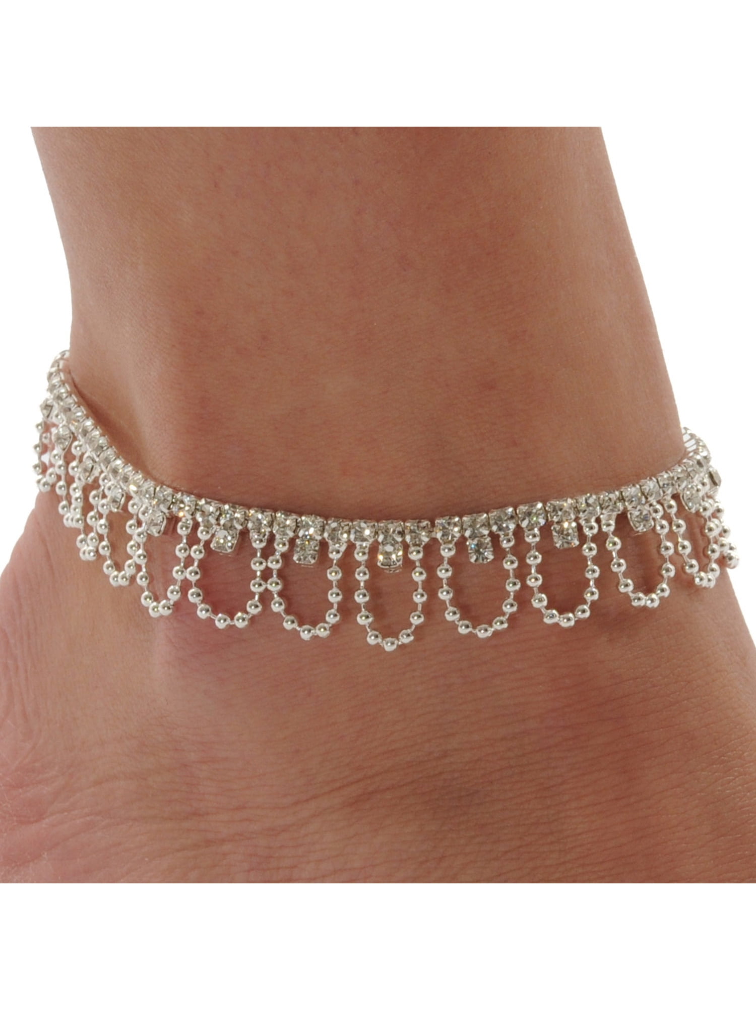 jewelry bracelet rhinestone silver stretch walmart