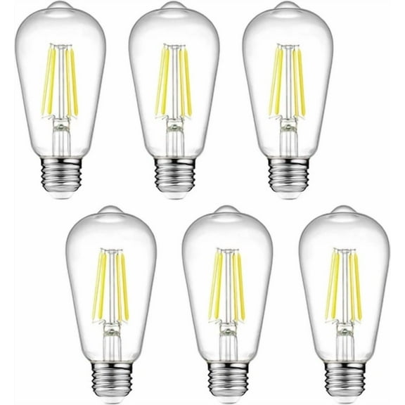 Amar Tool Ascher Vintage LED Edison Bulbs, 6W, Equivalent 60W, Non-Dimmable, High Brightne