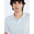 thumbnail image 4 of Free Assembly Men's Textured Stripe Polo Sweater with Short Sleeves, Sizes S-3XL, 4 of 6