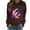 QR1-Brown, variant on VKOYWKM Breast Cancer Tee for Women Breast Cancer Awareness T-Shirt Long Sleeve Pink Ribbon Graphic Tee Tops Fall Crew Neck Loose Fit Breast Cancer Pullover Sweashirt