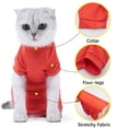 thumbnail image 4 of Pet Recovery Suit Four Legs Abdominal Wound Jacket for Cats, 4 of 7