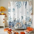thumbnail image 4 of Shower Curtains for Bathroom-60"x72",Abstract Autumn Pumpkin Waterproof Bath Curtain Grommet Shower Curtain Set, 4 of 7