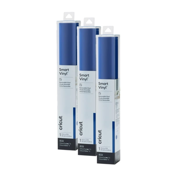 Rollos Vinyl Cricut Smart, extraíbles, azules, de 3 pies (13 x 36 cm), color azul