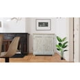 thumbnail image 4 of Parisloft 2 Barn Door Accent Wood Floor Cabinet, Whitewashed, 32.25"H, 4 of 5