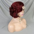 thumbnail image 5 of 99J Color Loose Wave Pixie Cut Wig Red Short Bob Human Hair 13x4 Lace Frontal Wigs Transparent Lace Human Hair for Black Women Lace Front Human Hair Wig, 5 of 7