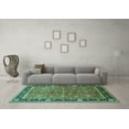 thumbnail image 3 of Ahgly Company Indoor Rectangle Oriental Turquoise Blue Industrial Area Rugs, 3' x 5', 3 of 4