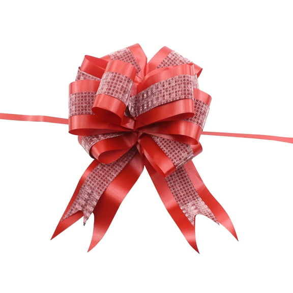 LEORX 10Pcs Red Satin Ribbon Bow for Decorative Wrapping and Tying