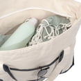 thumbnail image 6 of Extra Large Zippered Canvas Tote Bag, 22 Inch, Organic Cotton - Black, 6 of 6
