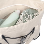 Extra Large Zippered Canvas Tote Bag, 22 Inch, Organic Cotton - Black