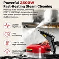 thumbnail image 7 of 2500w Handheld High-Temperature Pressurized Steam Cleaner With 6 Adjustable Levels, Portable Multi-Surface Steam Cleaner For Kitchen, Bathroom, Furniture, Car & Window Cleaning, 7 of 7