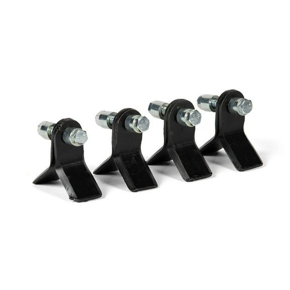 Titan Attachments 4 Pack Replacement Offset Flail Mower Ditch Bank Y-Blades, 5mm Forged Carbon Steel, Left and Right Y-Shaped Reversible Blades