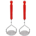 thumbnail image 1 of 2 Pcs d'Assiette à Ricer en Acier Inoxydable avec Poignée de Cuisine, 1 of 8