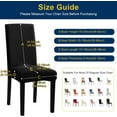thumbnail image 5 of MJIAexp Chair Covers Set of 4, Stretch Chair Slipcovers Seat Protector Armless Removable Washable Elastic Universal Spandex Solid Chair Slip Covers for Home, Hotel, Banquet Black, 5 of 8