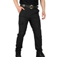 thumbnail image 2 of Men's Hiking Tactical Pants Lightweight Stretch Cargo Work Pants Black 4XL, 2 of 5