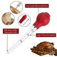 thumbnail image 3 of Baster para pavo con cepillo para barbacoa, jeringa para hornear en casa y asar pavo, incluye bombilla de silicona desmontable de calidad alimentaria, 3 of 5