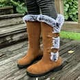 thumbnail image 2 of Mepaouo Knee High Boots for Women Fleece Lining Winter Snow Boot Round Toe Dress Long Tall Boots, 2 of 8
