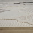 thumbnail image 2 of 8' X 11' Cream and Beige Geometric Distressed Area Rug, 2 of 8