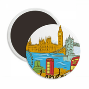 UK the United Kingdom London Round Ceracs Fridge Magnet Keepsake Decoration