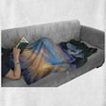 thumbnail image 6 of Lake Tahoe Soft Flannel Fleece Throw Blanket, High Angle View Californian Freshwater Lake Tranquil Scene Sundown, Cozy Plush for Indoor and Outdoor Use, 70" x 90", Forest Green Sky Blue, by Ambesonne, 6 of 6
