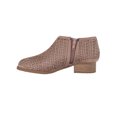 thumbnail image 3 of Decade Suede Blush Pink Mauve Small Short Heel City Classified Women Side Zipper Ankle Boots Booties Cutout, 3 of 4