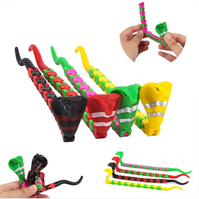Serpiente impresa en 3D de 10,63", animales impresos en 3D, articulaciones flexibles de serpiente de cristal 3D, juguetes de escritorio ejecutivos para decoración del hogar, juguetes de escritorio