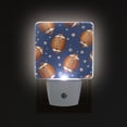 thumbnail image 3 of Rugby Football with Gold Stars LED Night Light Sensor Lamp Plug-in Adjustable Brightness 2 Pack, 3 of 7