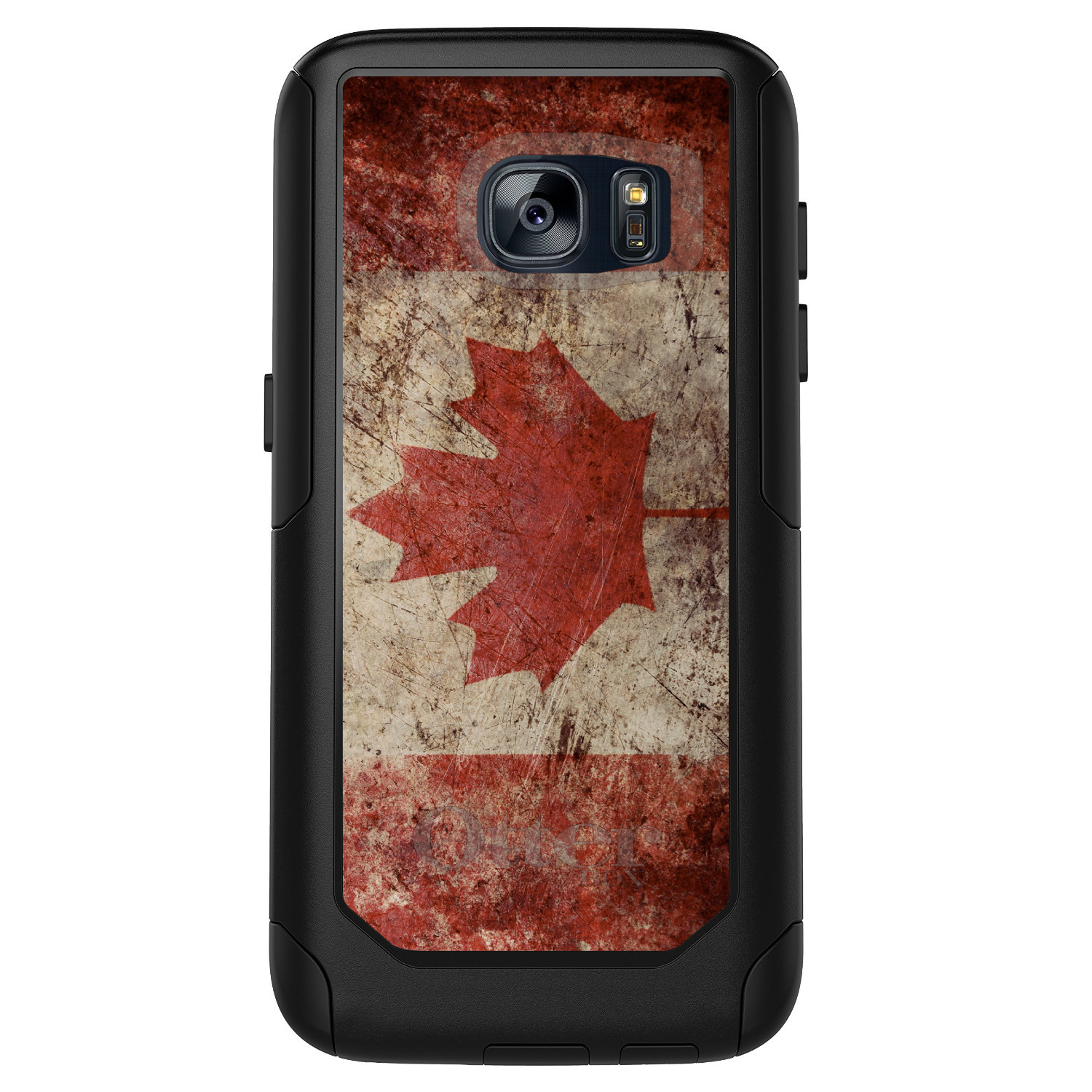 DistinctInk Custom Black OtterBox Commuter Series Case for Samsung Galaxy S7...