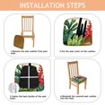 thumbnail image 4 of Cute Cactus Seat Covers for Dining Room Chairs Set Of 4,Stretch Printed Washable Chair Seat Cover with Elastic Ties and Button,Removable Waterproof Couch Cushion Covers, 4 of 6