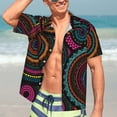 thumbnail image 6 of Men's Hawaiian Shirt Short Sleeve Button Down Shirts for Men, 6 of 8