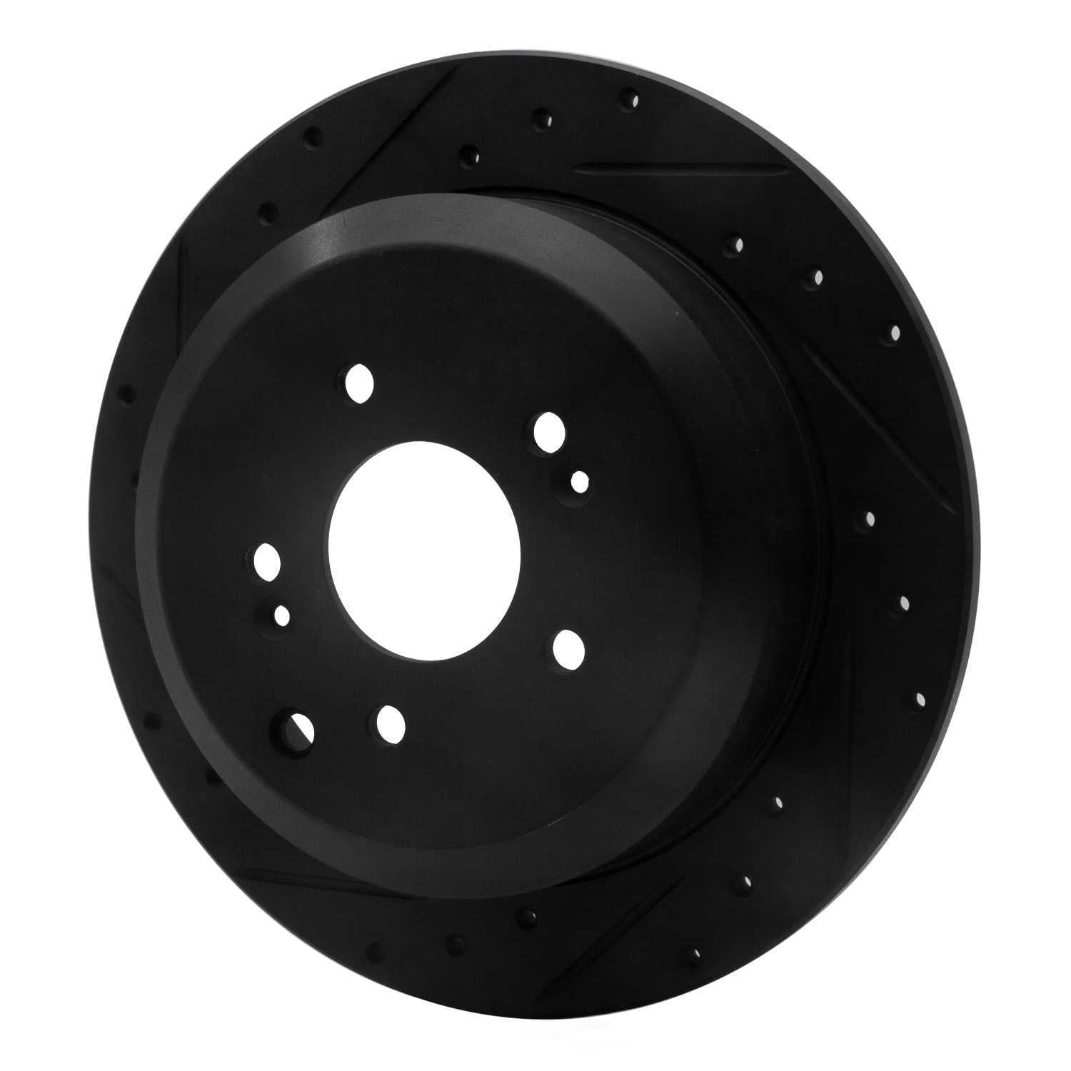 Dynamic Friction Company 633-03048L DFC Brake Rotor - Drilled And Slotted - Black