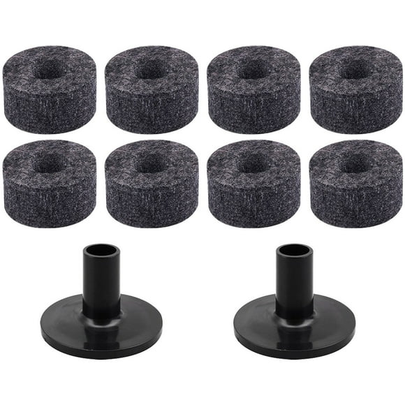 LOLIPPYY 1Jgo Accesorios Para Batería Fundas De Fieltro Negras Diseñadas Para Sonido Y Duración