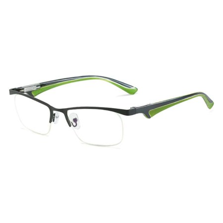 Comfortable Portable Elegant Eye Protection Ultra Light Frame Eyeglasses Anti-Blue Light Reading Glasses GREEN STRENGTH 350