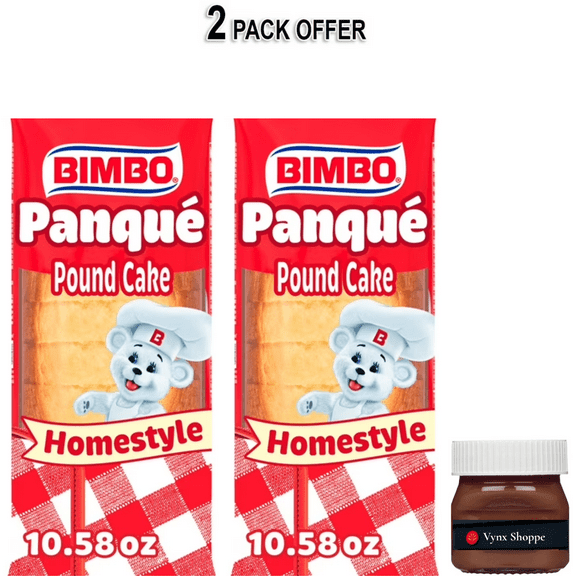 Bimbo Panqué Casero Pound Cake, 10.58 oz, Home Style Pound Cakes, Bag
