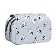 thumbnail image 1 of Disketp Cute Farm Cow Estuche de Lápices de Doble Capa con Tapa Abatible y Cremallera, Organizador Escolar para Adolescentes y Adultos, 1 of 7