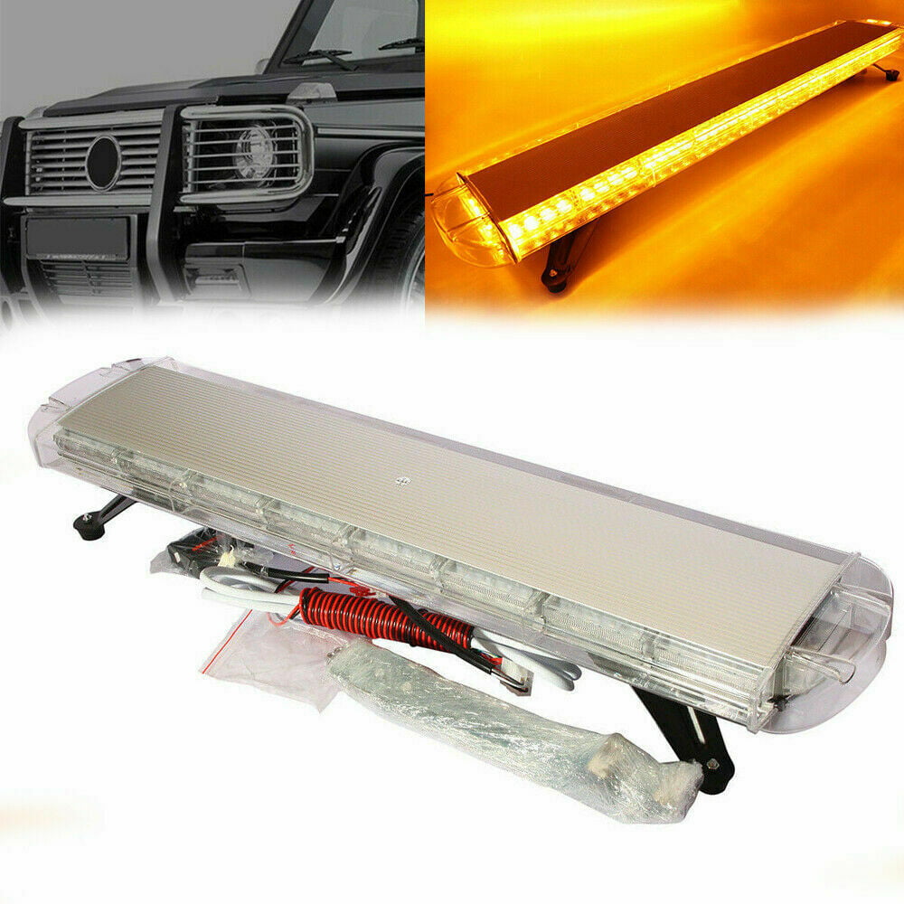 62IN 10 COB LED Emergency Warning Flash Magnetic Strobe Rooftop Light Bars Amber 