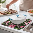 thumbnail image 2 of Microfibre Drying Mat for Kitchen Vintage Floral Rose Dish Drying Drainer Mat Absorbent Pioneer Drying Mat Washing Up for Glass, Plate & Cup 16inch X 18inch, 2 of 7
