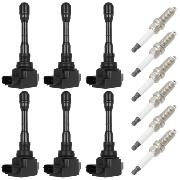 SCITOO 6 ignition coils wilth 6 iridium Spark Plugs for Infiniti Q50 Q60 3.0L V6 224485CA0A E1319 UF819