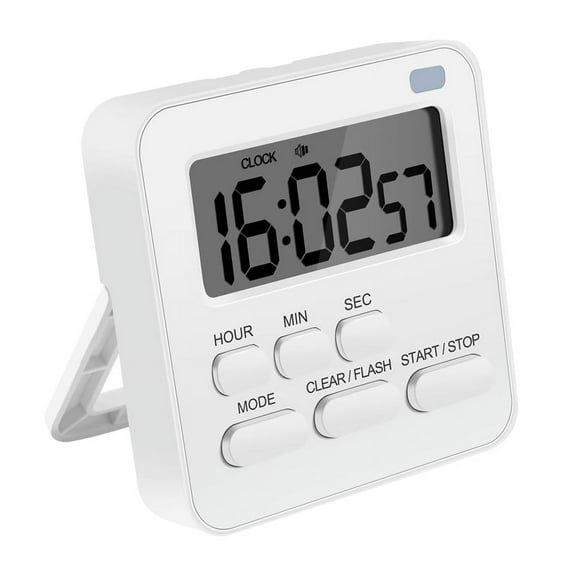 Kitchen Timer,Egg Timer with Clock,Digital Stopwatch LCD Loud Alarm for Cooking,Baking, Sports,Learning,Etc