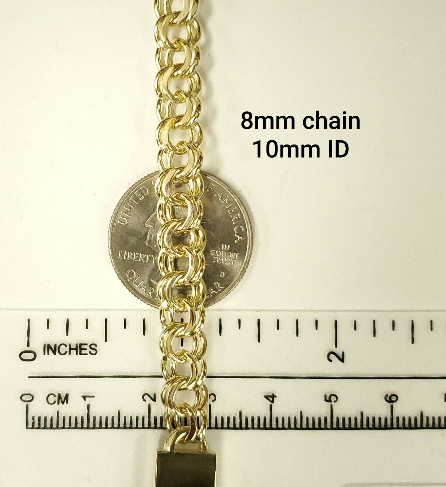 Real Solid 10K Yellow Gold Chino Link 