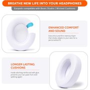Replacement Ear Pads for Beats Studio 2.0 / 3.0 Wired & Wireless B0500 / B0501 – Memory Foam Cushions