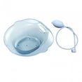 thumbnail image 3 of Wswqop Sitz Bath Basin for Toilet Anti Overflow Toilet Tub Universal Wider Seating Area Blue with flusher, 3 of 9