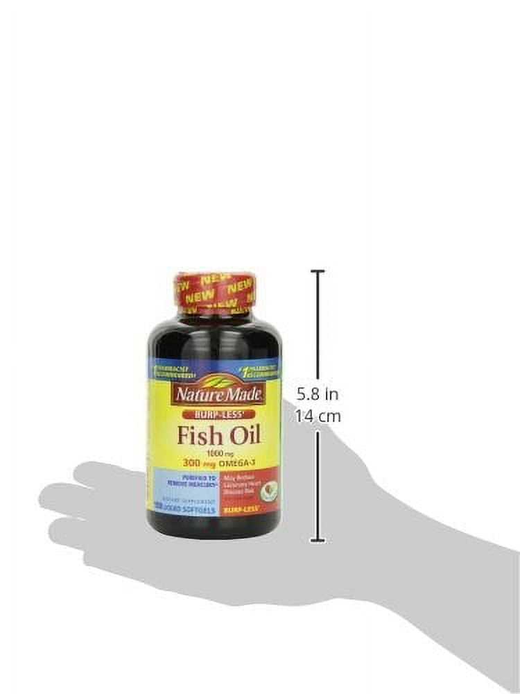 nature made burpless fish oil 1000 mg w. omega-3 300 mg softgels 150 ct
